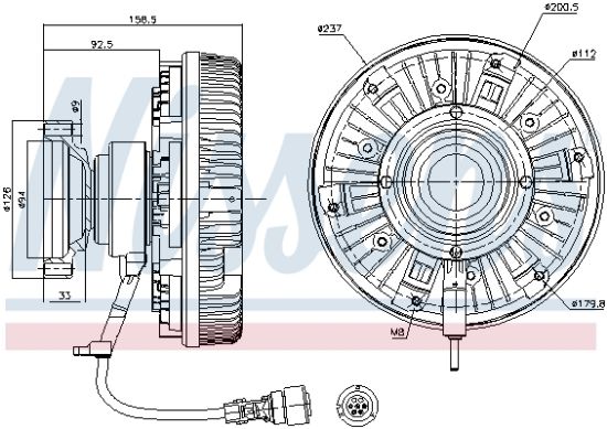 Obrázok Spojka ventilátora chladenia NISSENS  86062