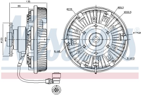 Obrázok Spojka ventilátora chladenia NISSENS  86077