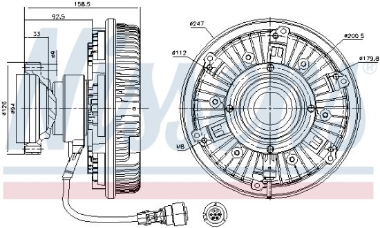 Obrázok Spojka ventilátora chladenia NISSENS  86081