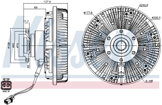 Obrázok Spojka ventilátora chladenia NISSENS  86102