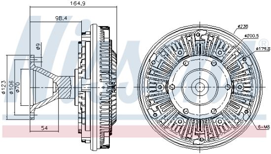 Obrázok Spojka ventilátora chladenia NISSENS  86107