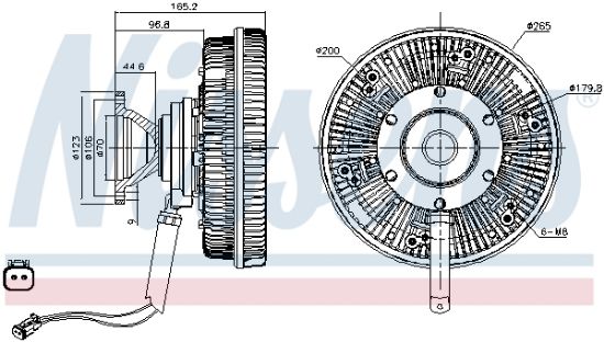 Obrázok Spojka ventilátora chladenia NISSENS  86108
