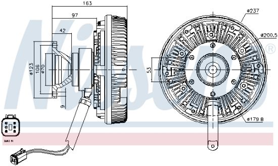 Obrázok Spojka ventilátora chladenia NISSENS  86116