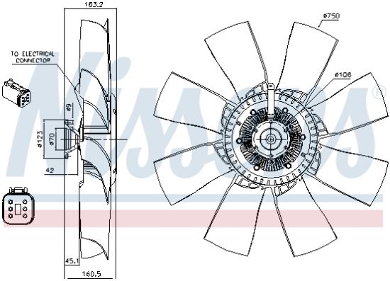 Obrázok Spojka ventilátora chladenia NISSENS  86127