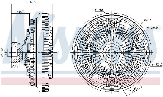 Obrázok Spojka ventilátora chladenia NISSENS  86132