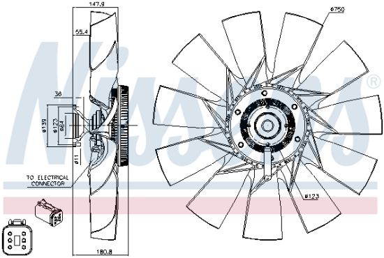 Obrázok Spojka ventilátora chladenia NISSENS  86131
