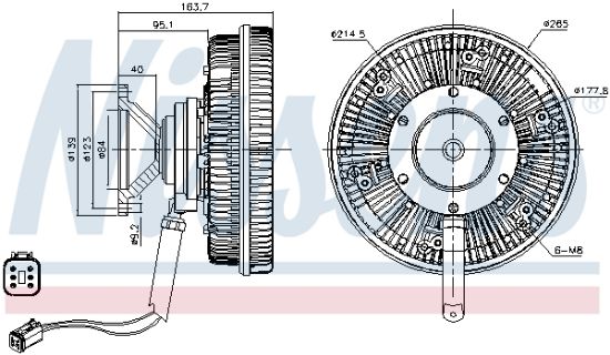 Obrázok Spojka ventilátora chladenia NISSENS  86133