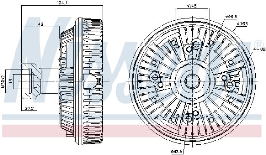 Obrázok Spojka ventilátora chladenia NISSENS  86139