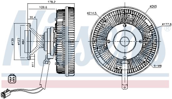 Obrázok Spojka ventilátora chladenia NISSENS  86168