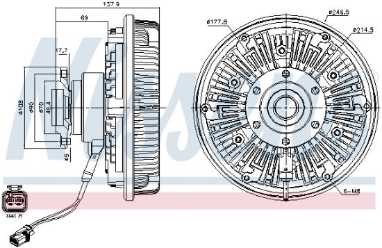 Obrázok Spojka ventilátora chladenia NISSENS  86184