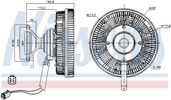 Obrázok Spojka ventilátora chladenia NISSENS  86185