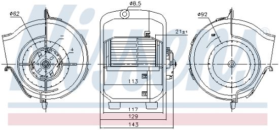 Obrázok Vnútorný ventilátor NISSENS  87768