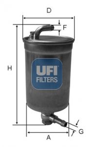 Obrázok Palivový filter UFI  2407200