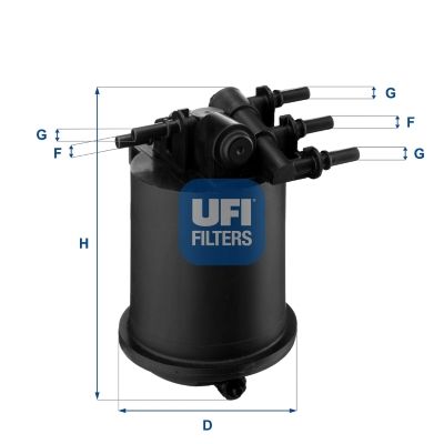 Obrázok Palivový filter UFI  2408600