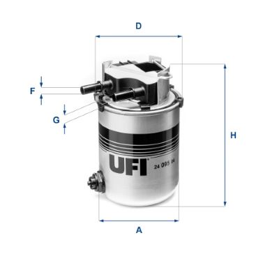 Obrázok Palivový filter UFI  2409504