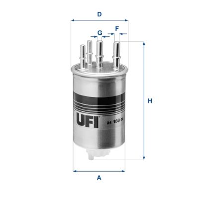 Obrázok Palivový filter UFI  2418800