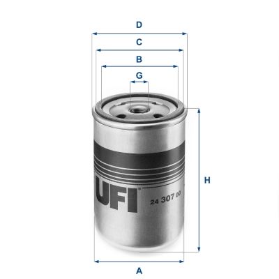 Obrázok Palivový filter UFI  2430700