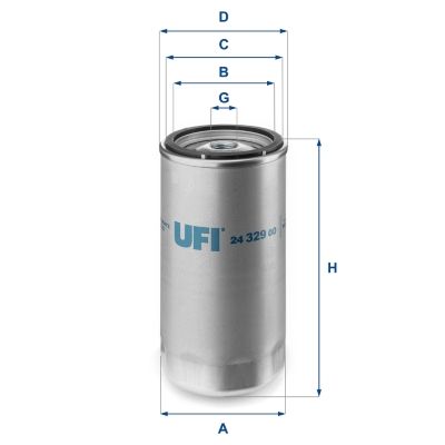 Obrázok Palivový filter UFI  2432900