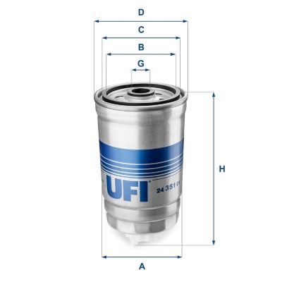 Obrázok Palivový filter UFI  2435101