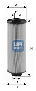 Obrázok Palivový filter UFI  2600400