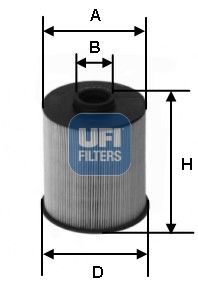 Obrázok Palivový filter UFI  2607700