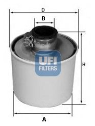 Obrázok Vzduchový filter UFI  2709100