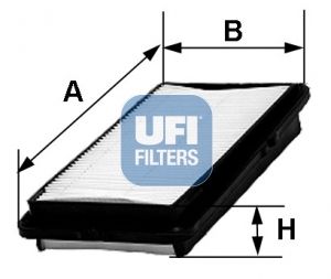Obrázok Vzduchový filter UFI  3038000