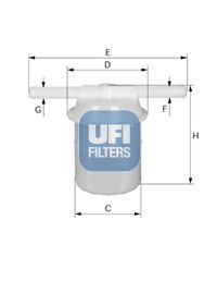 Obrázok Palivový filter UFI  3100500