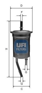 Obrázok Palivový filter UFI  3182800