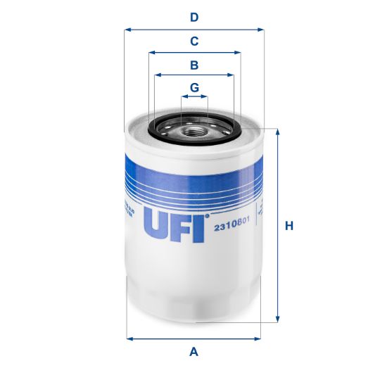 Obrázok Olejový filter UFI  2310801