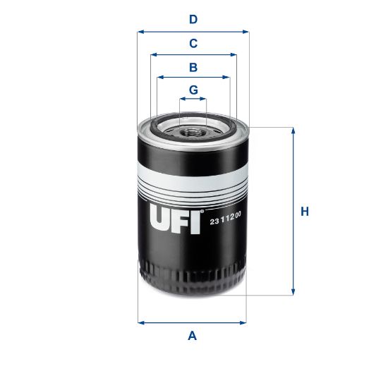 Obrázok Olejový filter UFI  2311200