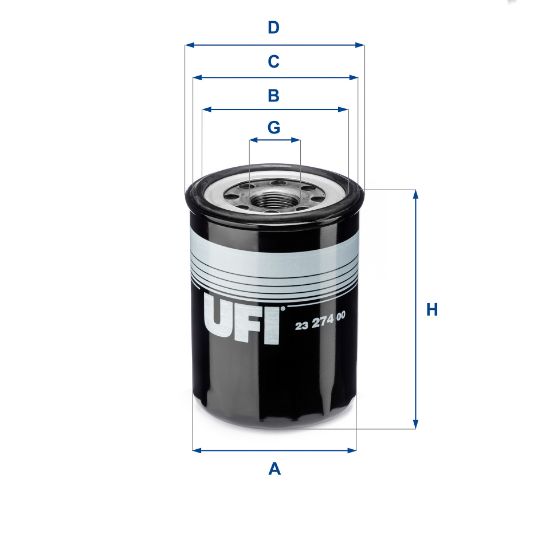 Obrázok Olejový filter UFI  2327400
