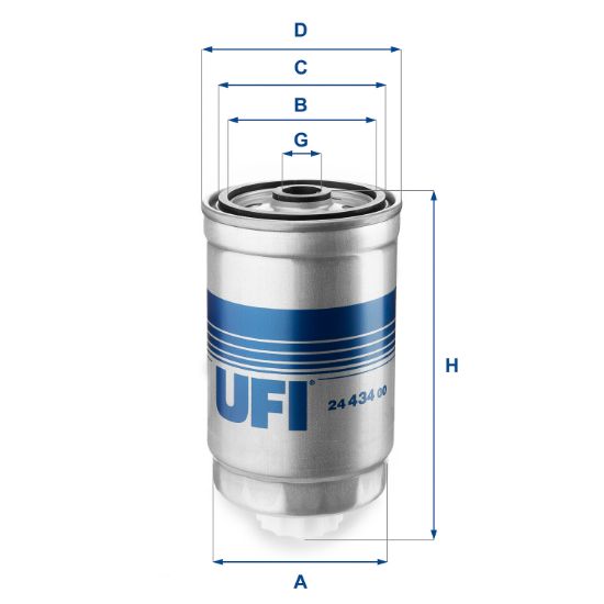 Obrázok Palivový filter UFI  2443400