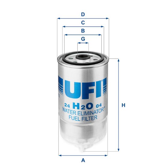 Obrázok Palivový filter UFI  24H2O04