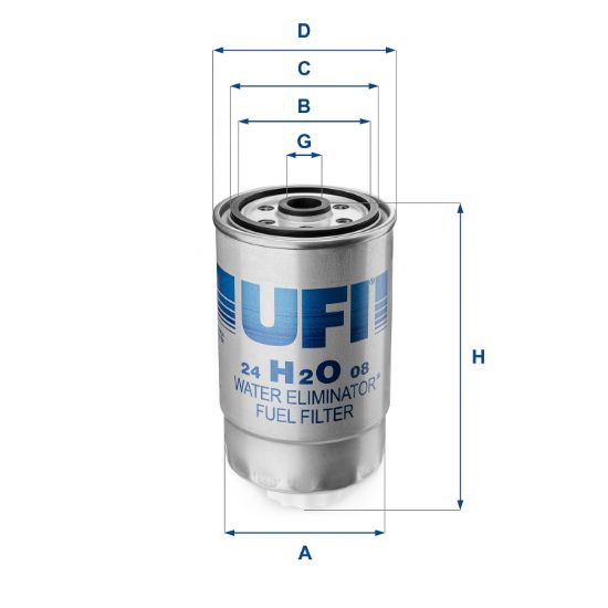 Obrázok Palivový filter UFI  24H2O08
