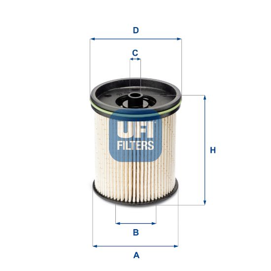 Obrázok Palivový filter UFI  2612200