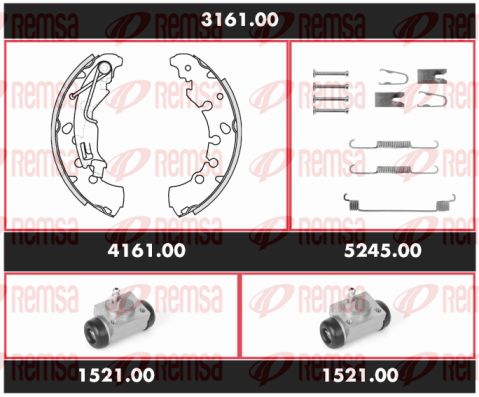 Obrázok Sada bŕzd, Bubnová brzda REMSA Precision Kit 316100