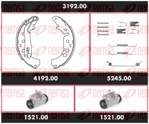 Obrázok Sada bŕzd, Bubnová brzda REMSA Precision Kit 319200