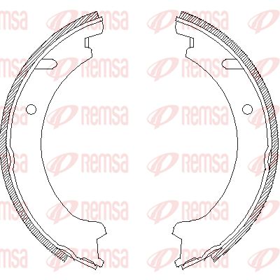 Obrázok Sada brzd. čeľustí parkov. brzdy REMSA  472100