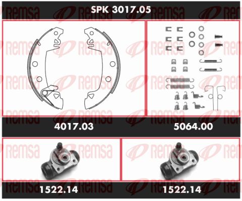 Obrázok Sada bŕzd, Bubnová brzda REMSA Super Precision Kit SPK301705