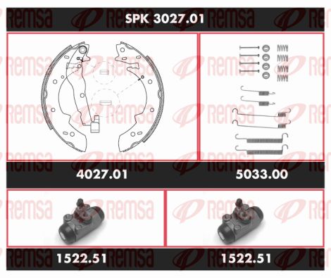 Obrázok Sada bŕzd, Bubnová brzda REMSA Super Precision Kit SPK302701