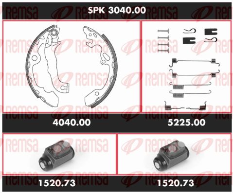 Obrázok Sada bŕzd, Bubnová brzda REMSA Super Precision Kit SPK304000