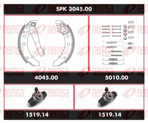 Obrázok Sada bŕzd, Bubnová brzda REMSA Super Precision Kit SPK304500