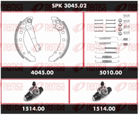 Obrázok Sada bŕzd, Bubnová brzda REMSA Super Precision Kit SPK304502