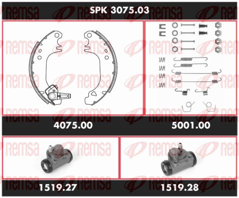 Obrázok Sada bŕzd, Bubnová brzda REMSA Super Precision Kit SPK307503