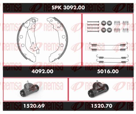 Obrázok Sada bŕzd, Bubnová brzda REMSA Super Precision Kit SPK309200