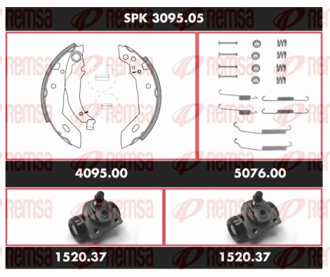 Obrázok Sada bŕzd, Bubnová brzda REMSA Super Precision Kit SPK309505