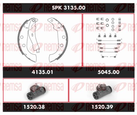 Obrázok Sada bŕzd, Bubnová brzda REMSA Super Precision Kit SPK313500