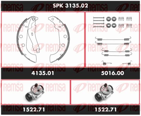 Obrázok Sada bŕzd, Bubnová brzda REMSA Super Precision Kit SPK313502