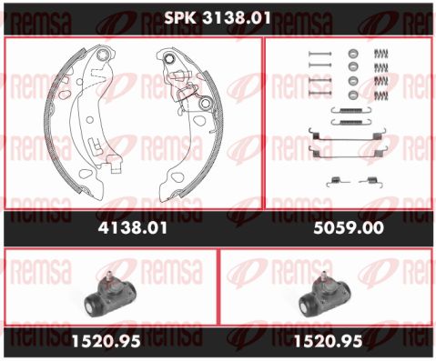 Obrázok Sada bŕzd, Bubnová brzda REMSA Super Precision Kit SPK313801